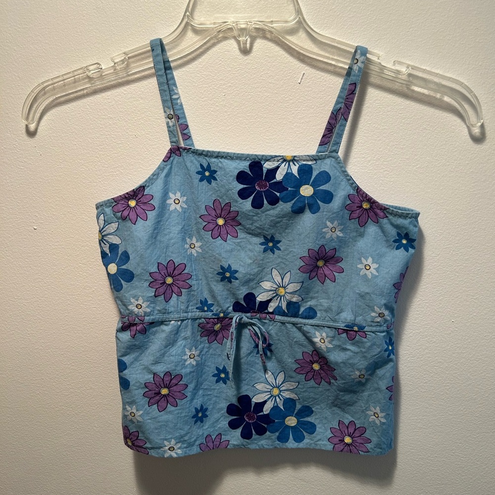 Xhilaration Kids Floral Tank Top in Blue and Purple